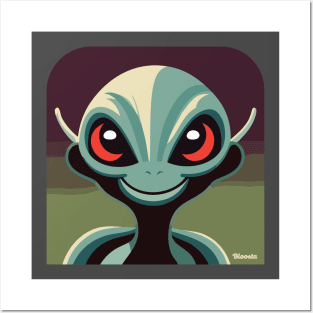 Happy Alien Posters and Art